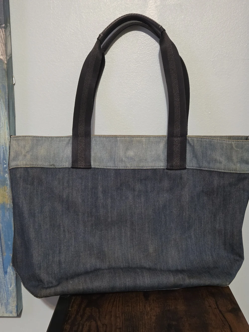 COACH New York Denim Tote Bag in Blue